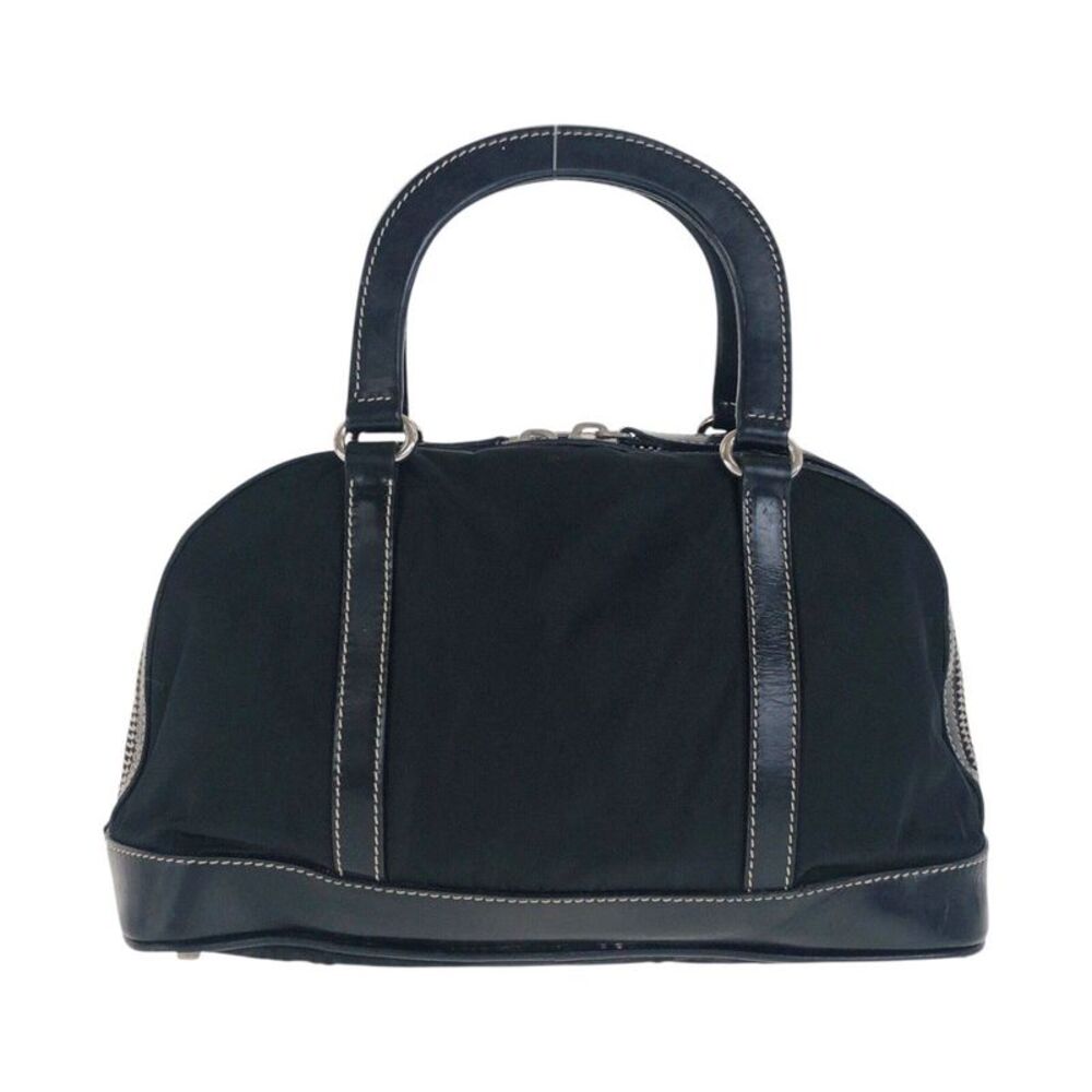 Prada Nylon Leather Tessuto Logo Handbag - Picture 3 of 10